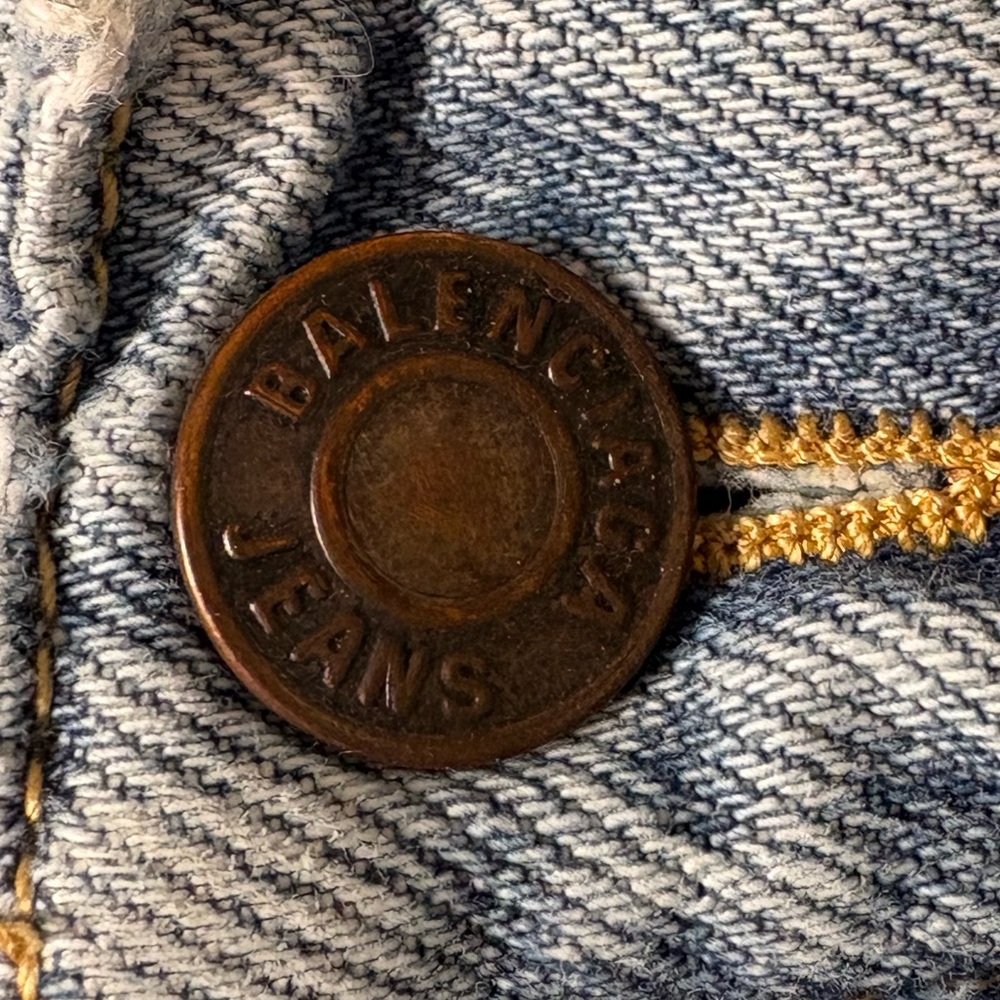 Balenciaga | Cut up double baggy jean. Made in Italy. Distressed. Size Small - Picture 5 of 17